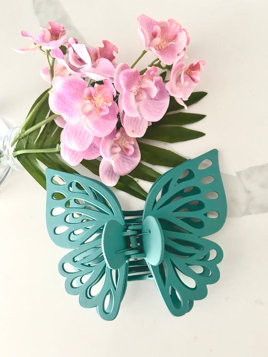 Blue Butterfly Hair Claw